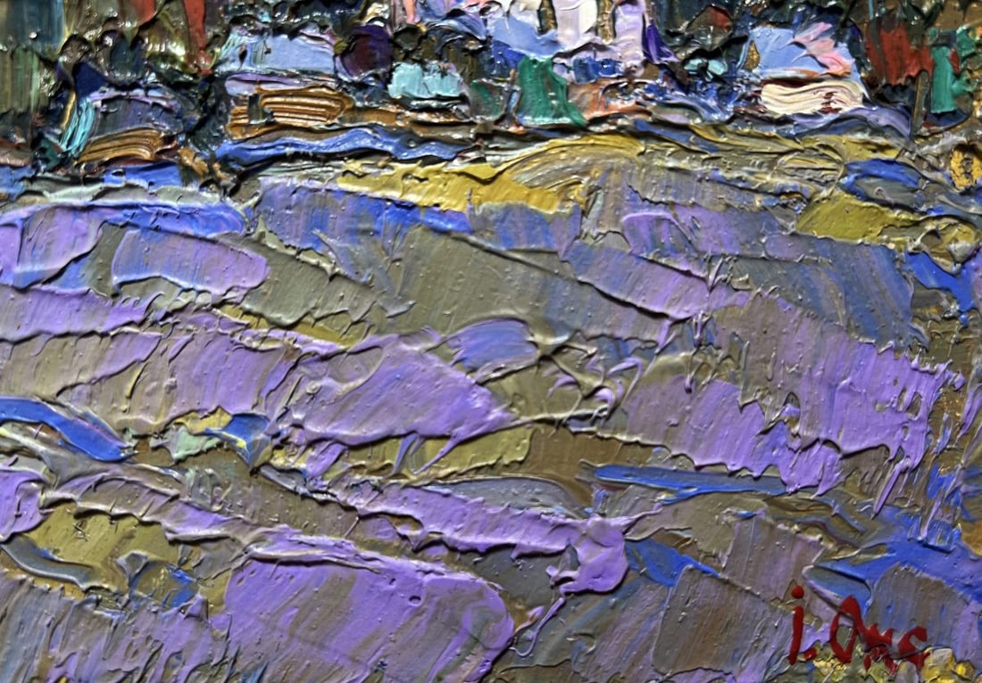 Oil painting Moonlit night in the village Oksana Kalenyuk - 9