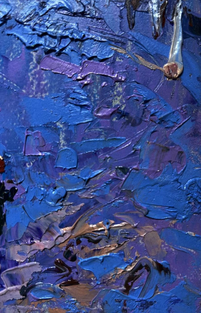 Oil painting Frosty winter evening Alex Kalenyuk - 6