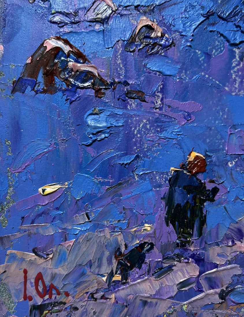 Oil painting Frosty winter evening Alex Kalenyuk - 9