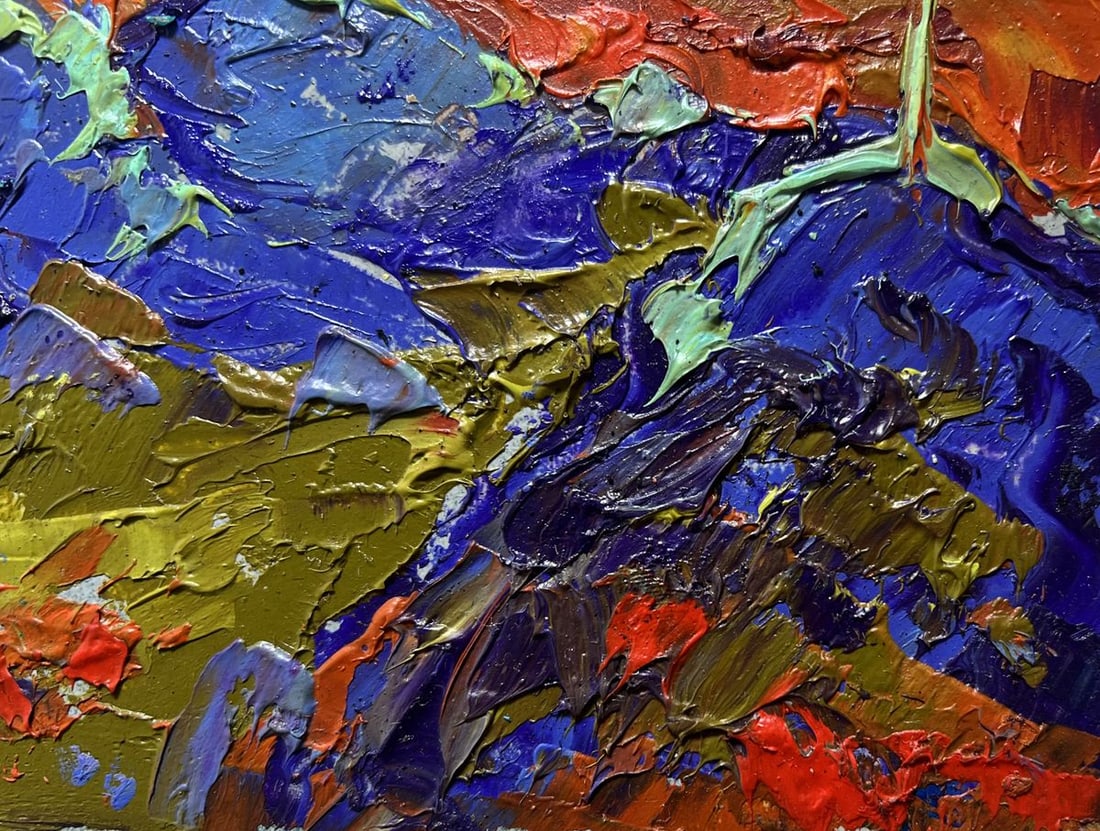 Oil painting Full moon in the field Alex Kalenyuk - 5