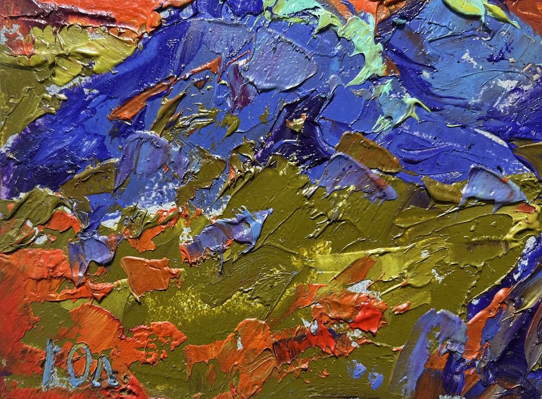 Oil painting Full moon in the field Alex Kalenyuk - 9