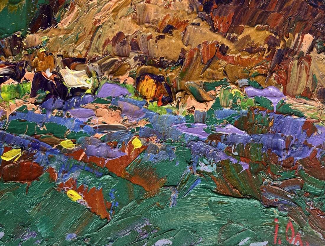 Oil painting Near the old haystack Alex Kalenyuk - 9