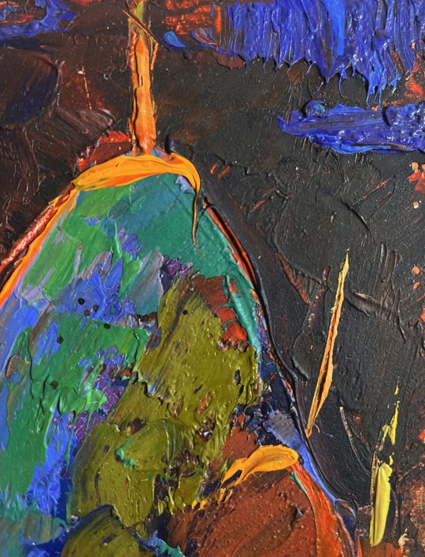 Oil painting Yellow moon in the field Alex Kalenyuk - 4