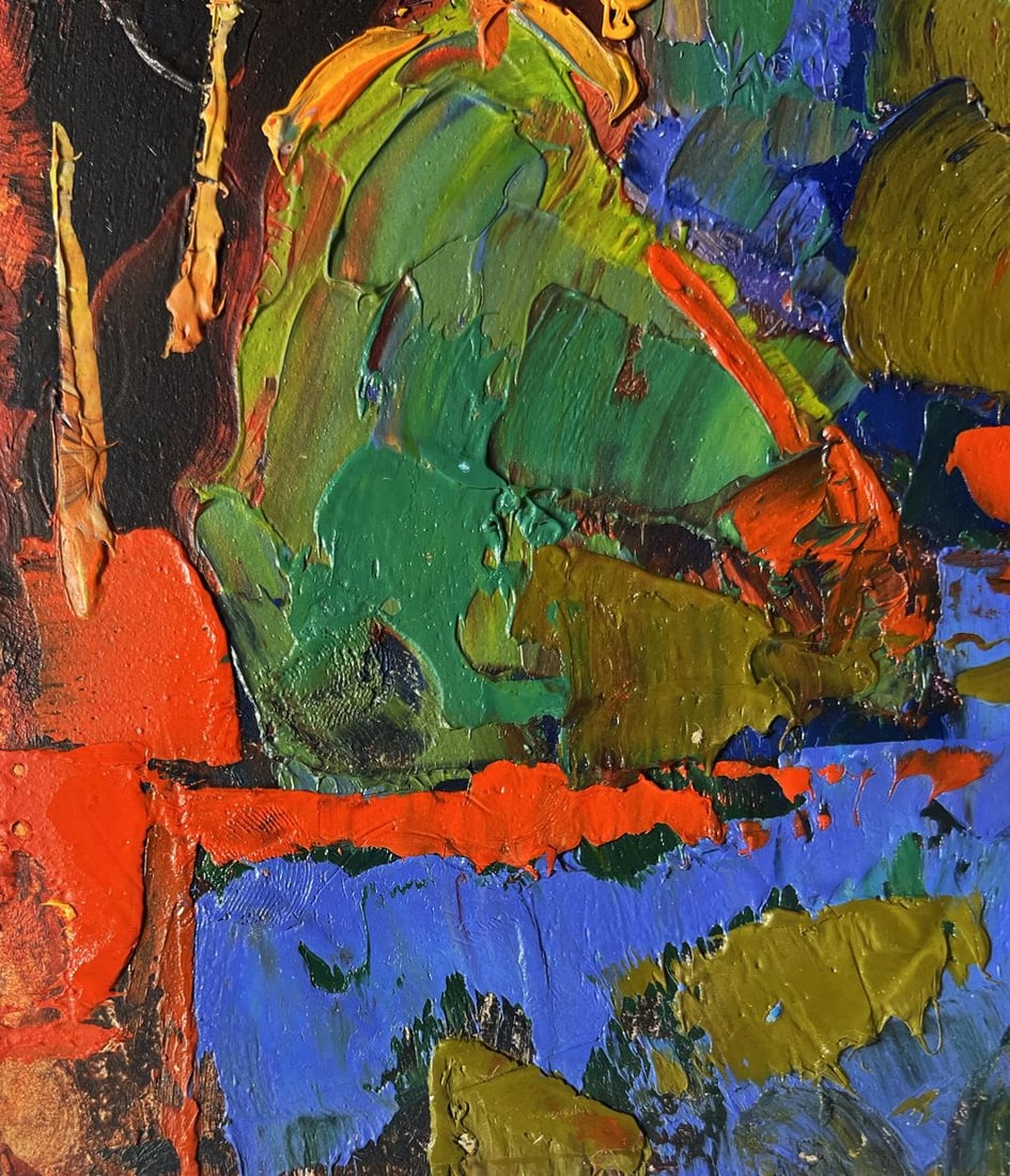 Oil painting Yellow moon in the field Alex Kalenyuk - 6