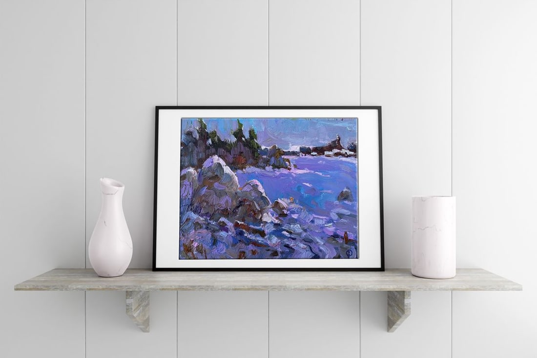 Oil painting Winter evening Oksana Kalenyuk - 2