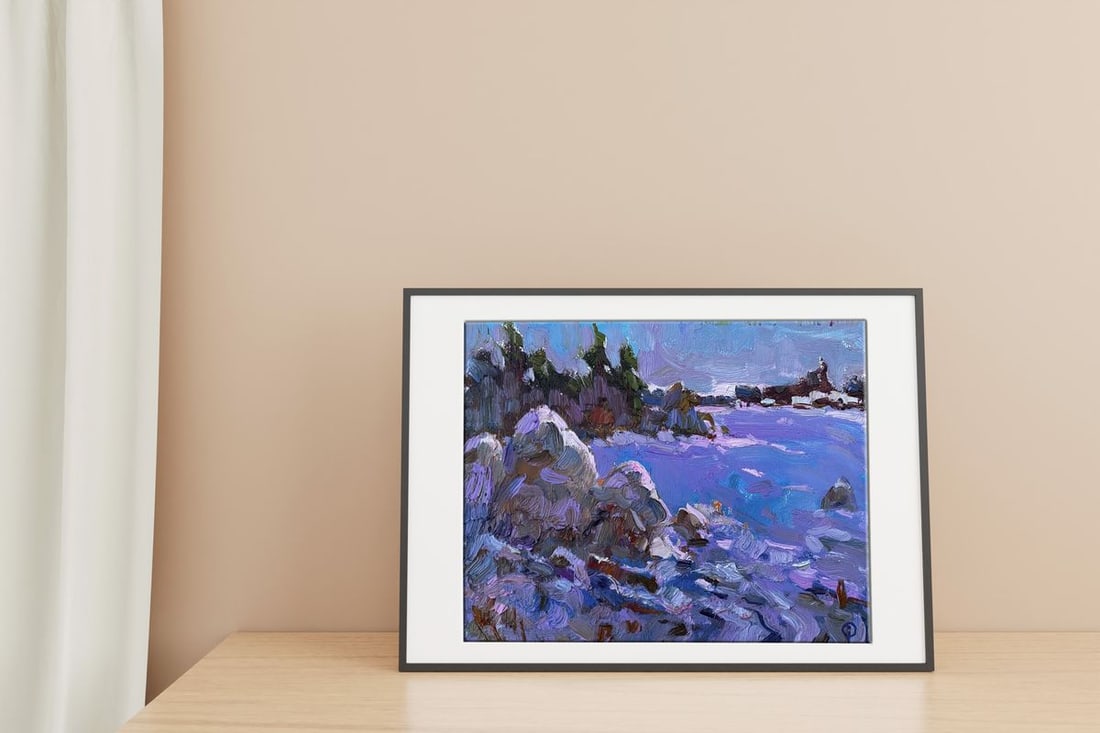 Oil painting Winter evening Oksana Kalenyuk - 3