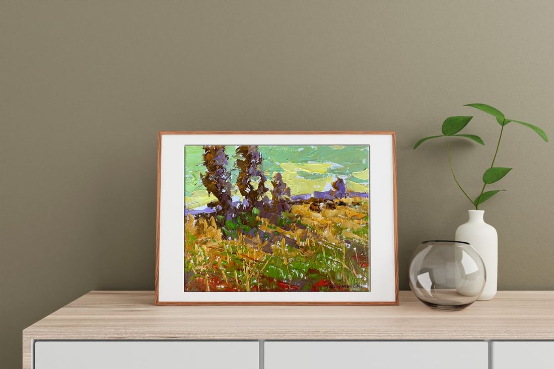 Oil painting Shepherd outside the village Alex Kalenyuk - 3