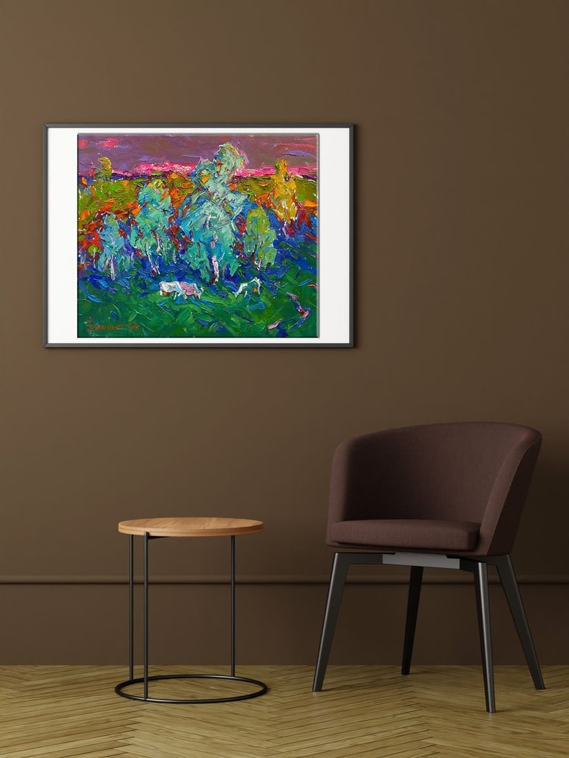 Oil painting In the shade of birch trees Alex Kalenyuk - 2