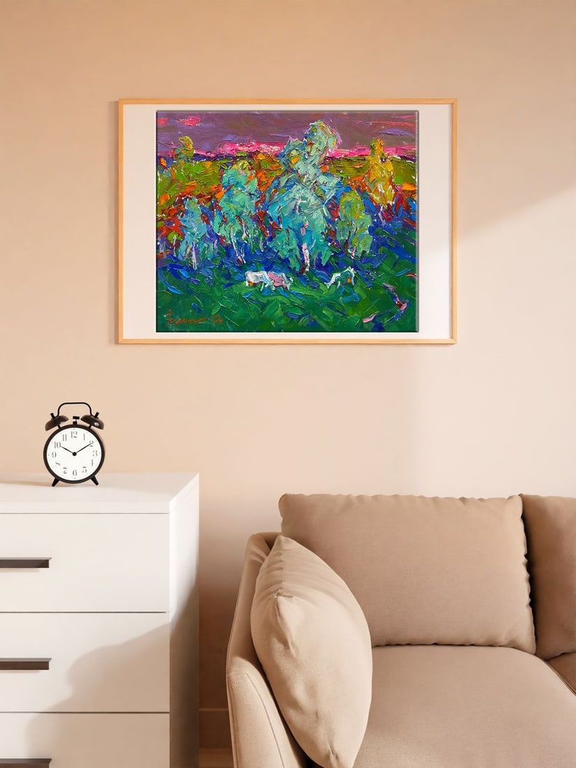 Oil painting In the shade of birch trees Alex Kalenyuk - 3