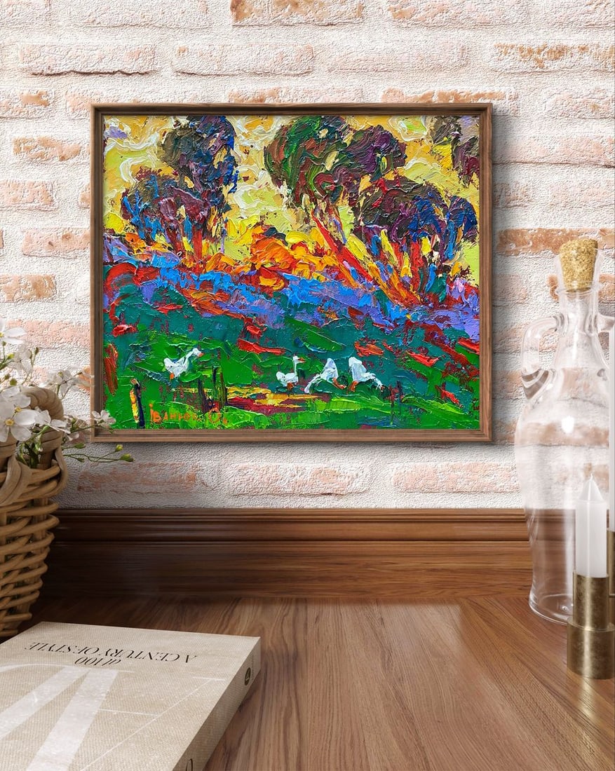 Oil painting In a green field Alex Kalenyuk - 3