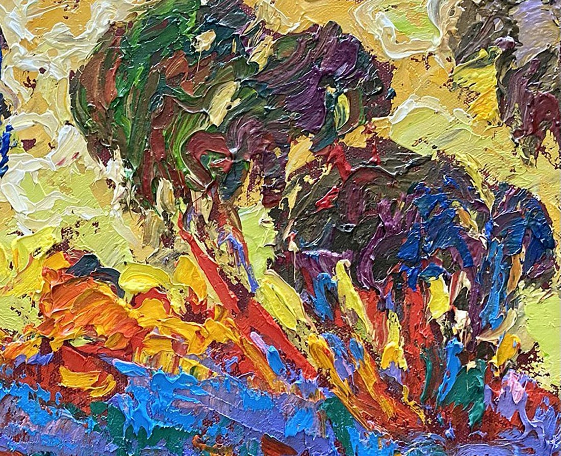 Oil painting In a green field Alex Kalenyuk - 5