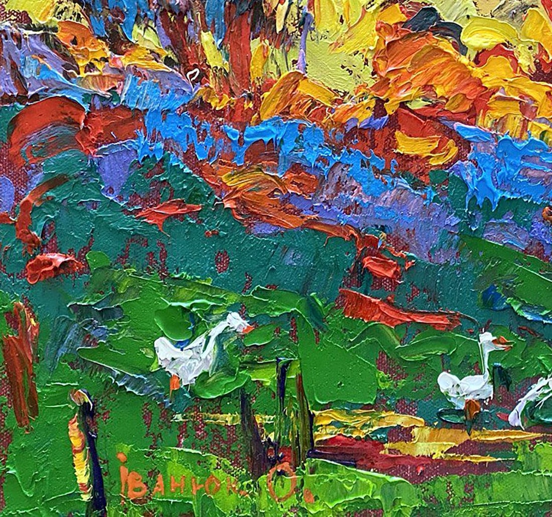 Oil painting In a green field Alex Kalenyuk - 6