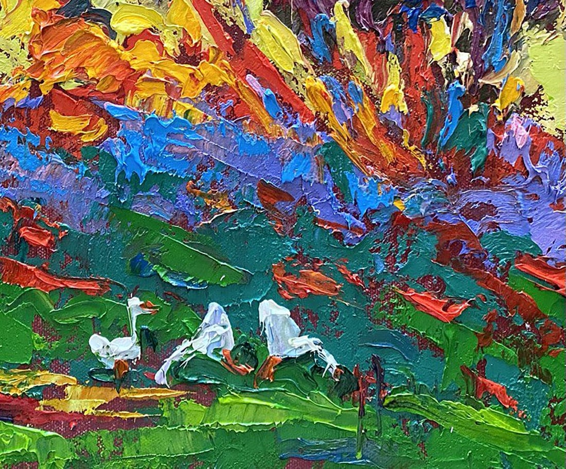 Oil painting In a green field Alex Kalenyuk - 7