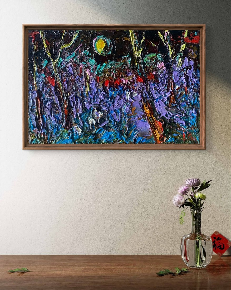 Oil painting Moonlit night Alex Kalenyuk - 3