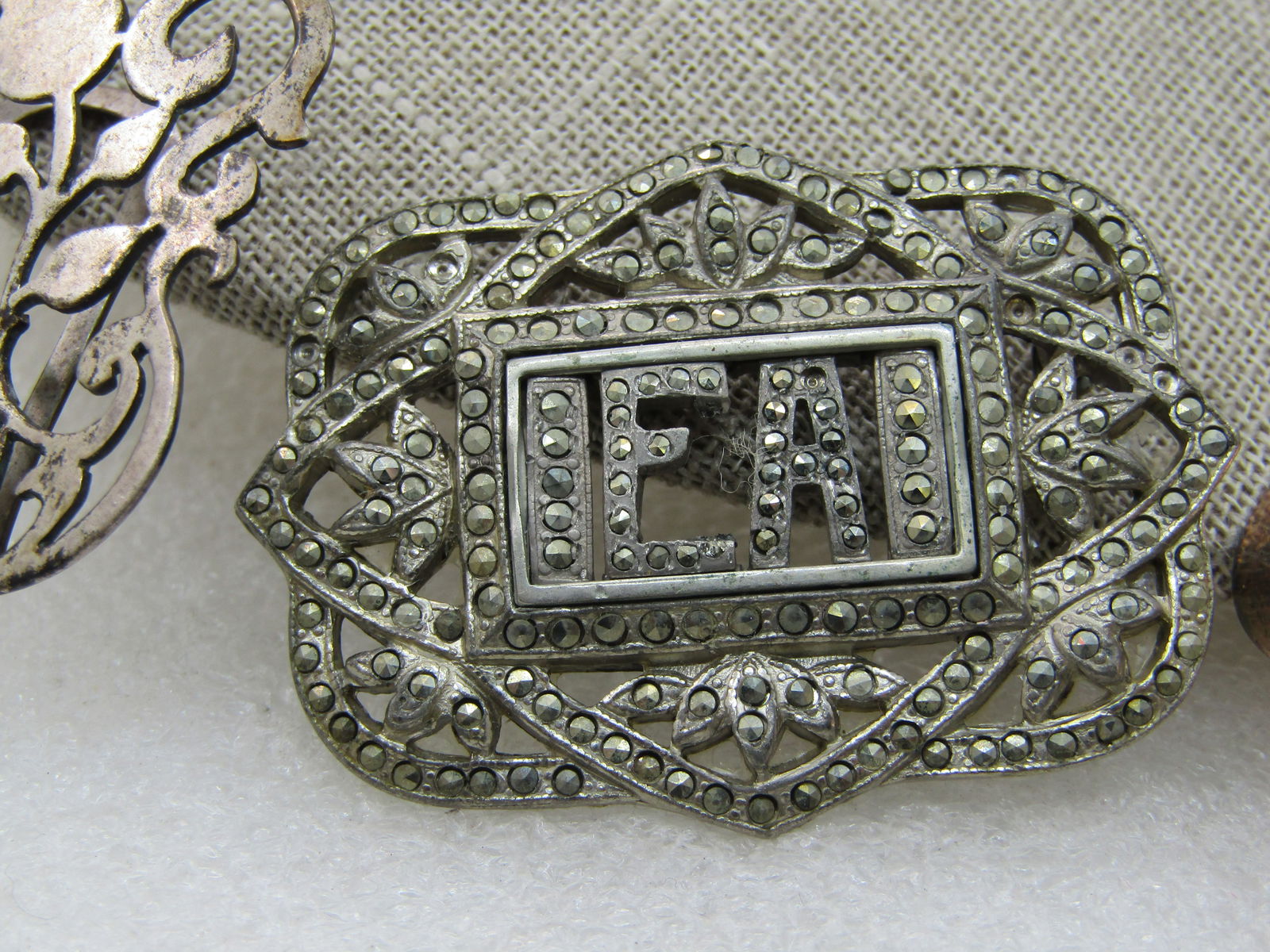 Vintage 3 Sterling Vintage Brooches, Money Clips, Repair or Repurpose, 40.55 Gr. - 4