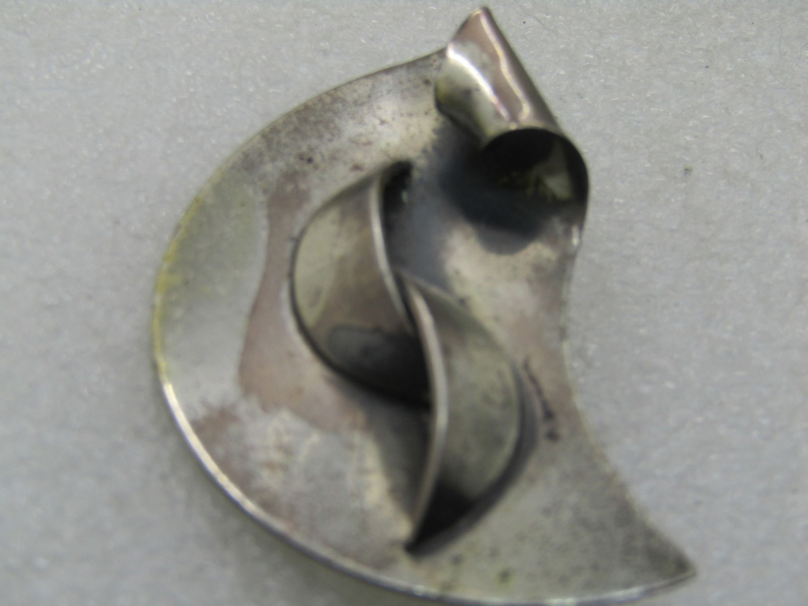 Vintage Sterling Mid-Century Modern Brooch, 1.7/8" - 5