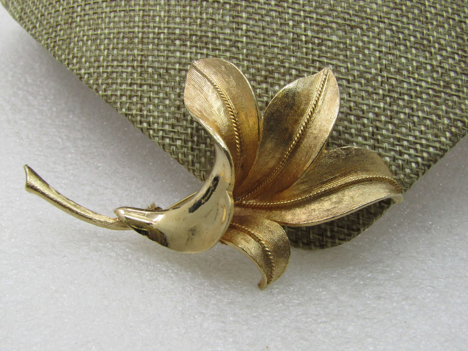 Vintage Coro Pegasus Lily Blossom Brooch, 1960's, 3" - 4