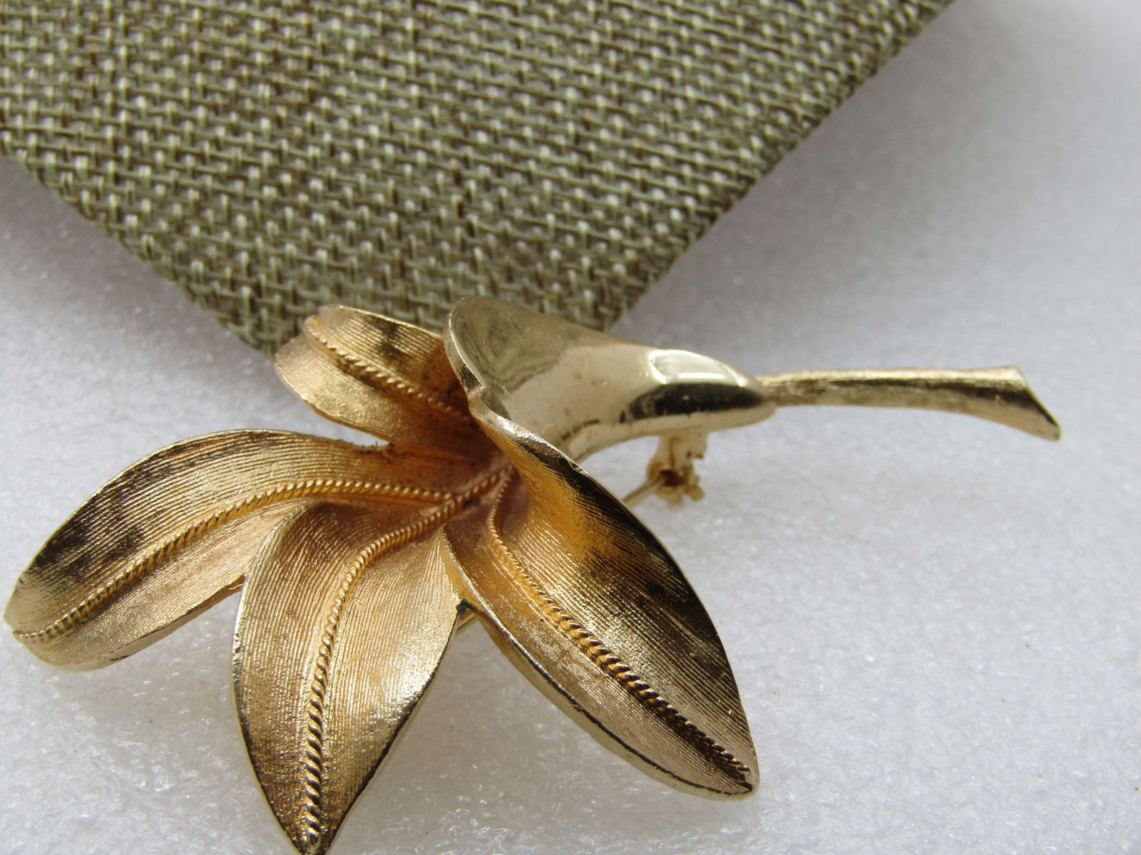 Vintage Coro Pegasus Lily Blossom Brooch, 1960's, 3" - 5