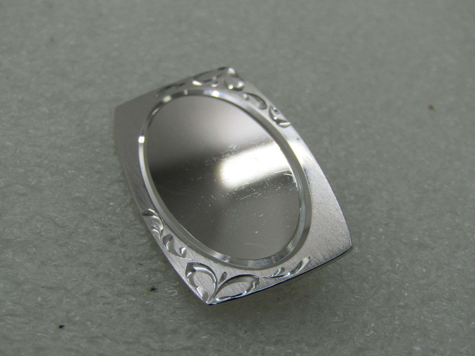 Vintage Sterling LaMode Brooch, Engravable, 1.5" by .75" - 4