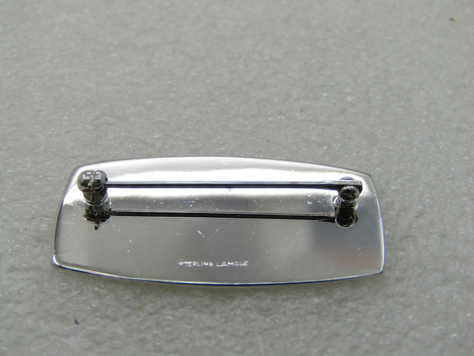 Vintage Sterling LaMode Brooch, Engravable, 1.5" by .75" - 5