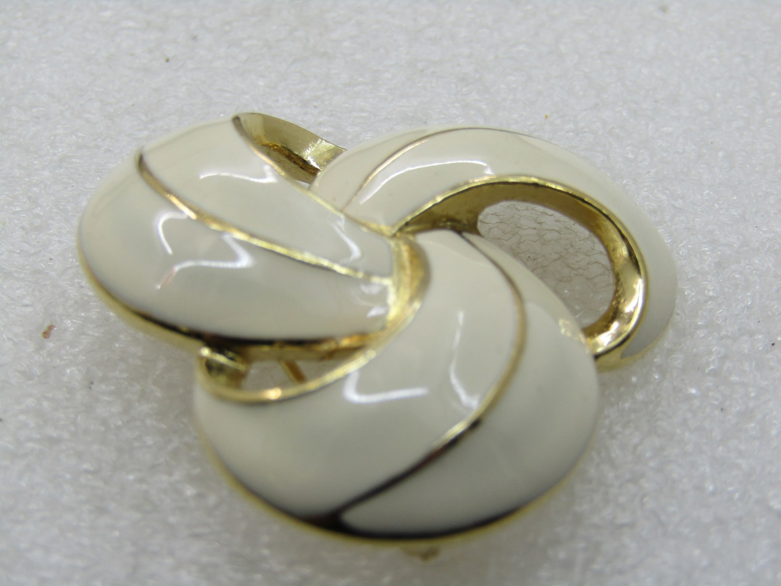 Vintage Faux Pearl Rhinestone Brooch, Aurora Borealis 1960's - 4