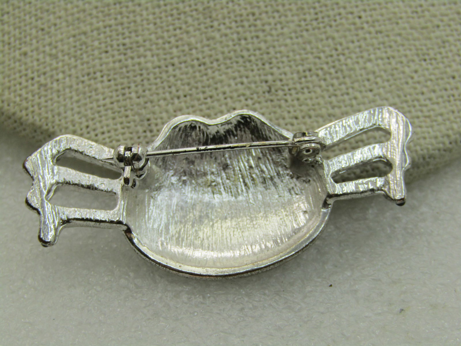 Black Glitter Enameled Spider Brooch, Googly Eyes. 2 " - 5