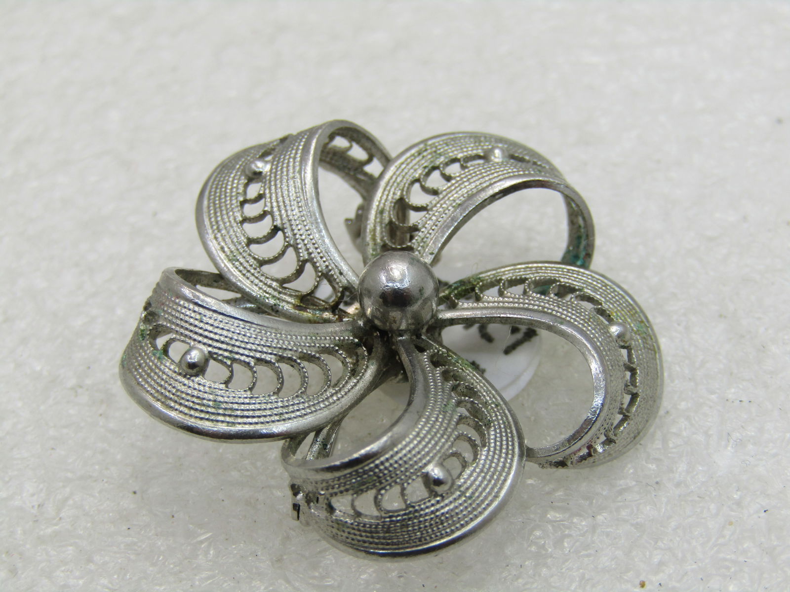 Vintage Western Germany Filigree Blossom Brooch, Mid-Century - 2