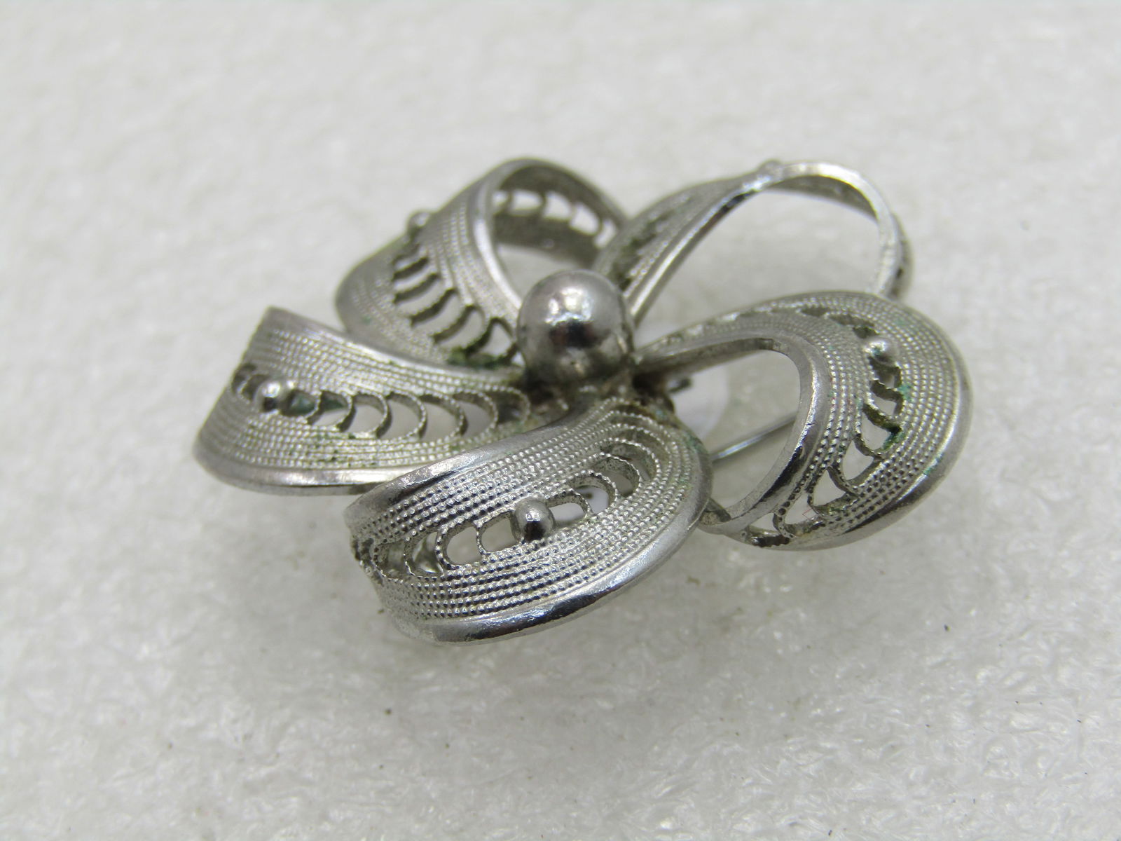 Vintage Western Germany Filigree Blossom Brooch, Mid-Century - 4