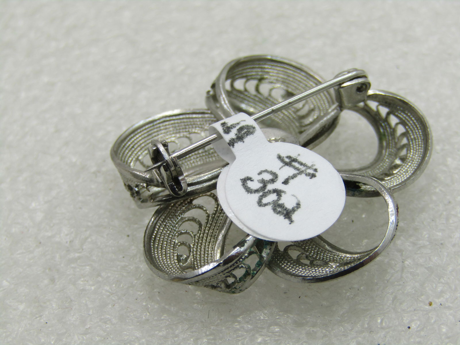 Vintage Western Germany Filigree Blossom Brooch, Mid-Century - 5