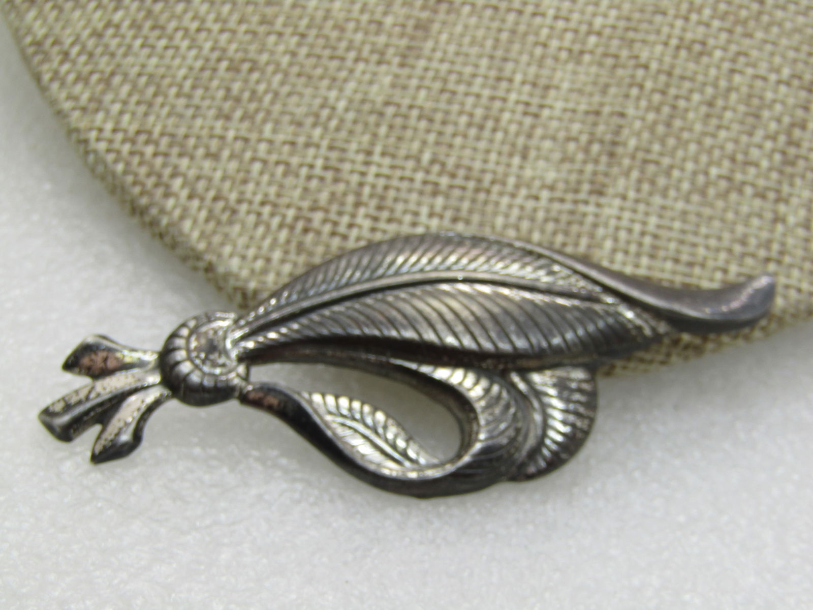Vintage Danecraft Sterling Leaf Brooch, Mid-Century, 3" - 3