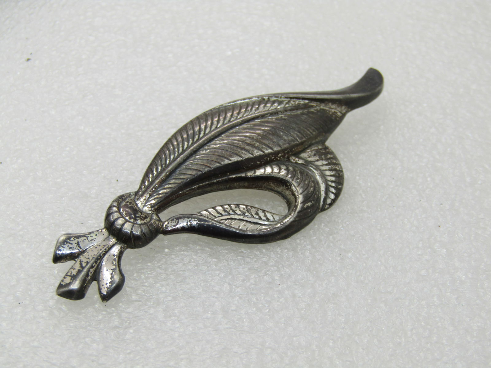 Vintage Danecraft Sterling Leaf Brooch, Mid-Century, 3" - 5