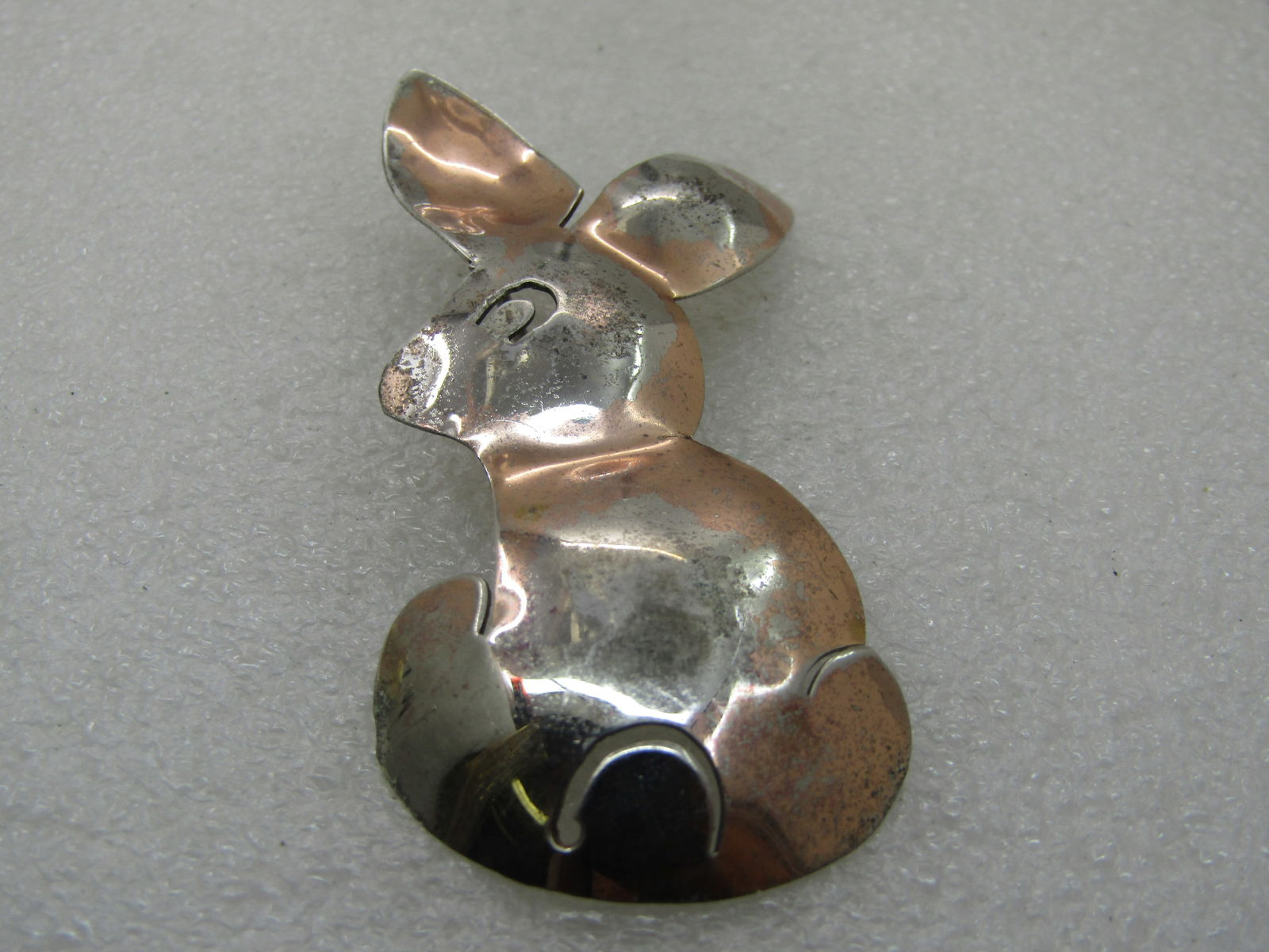 Vintage Sterling Silver Rabbit Brooch, 1960's, 2.75" - 7
