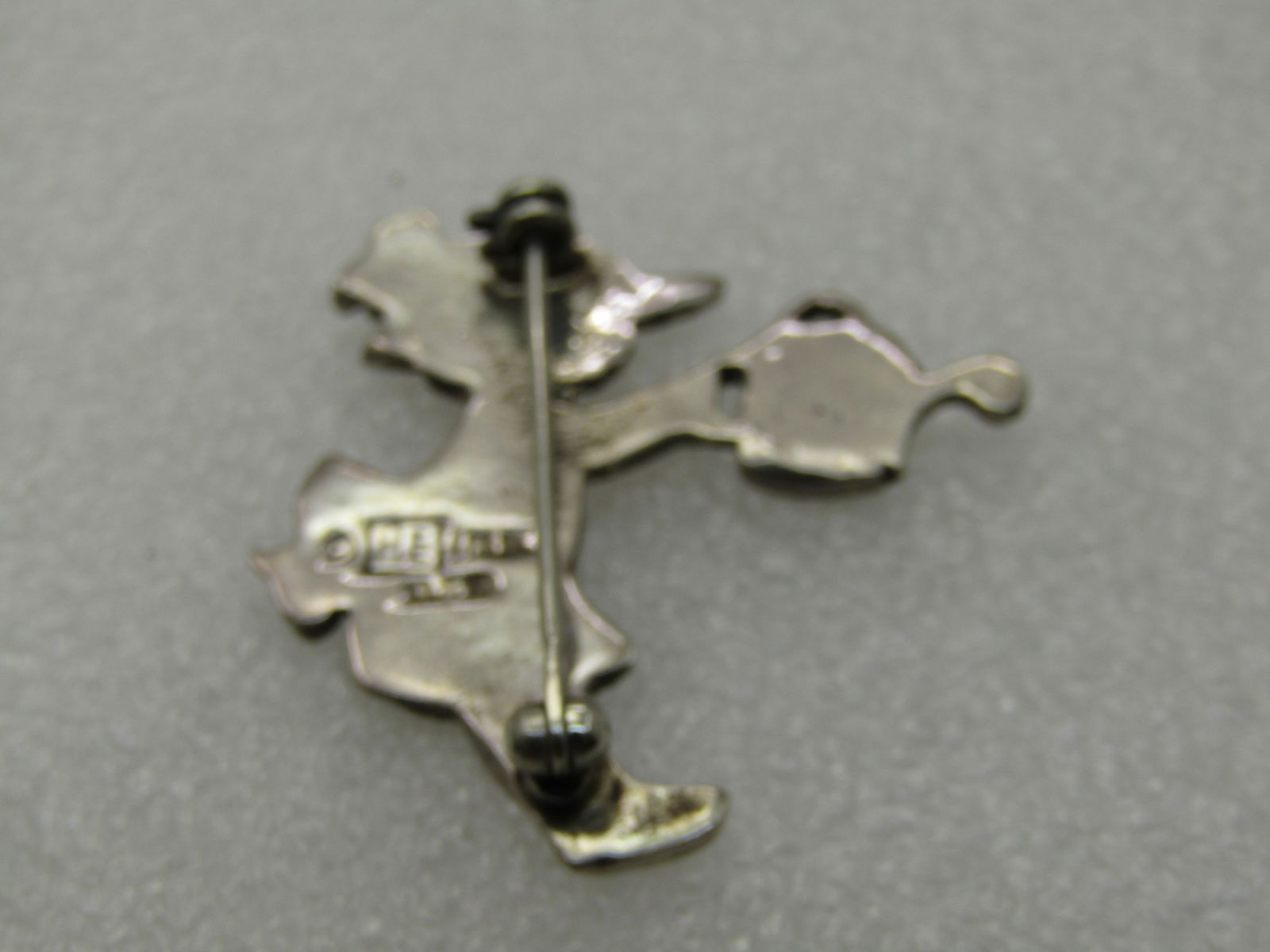 Vintage Sterling Mary Engelbreit Girl Watering Flowers Brooch, signed ME INK - 4