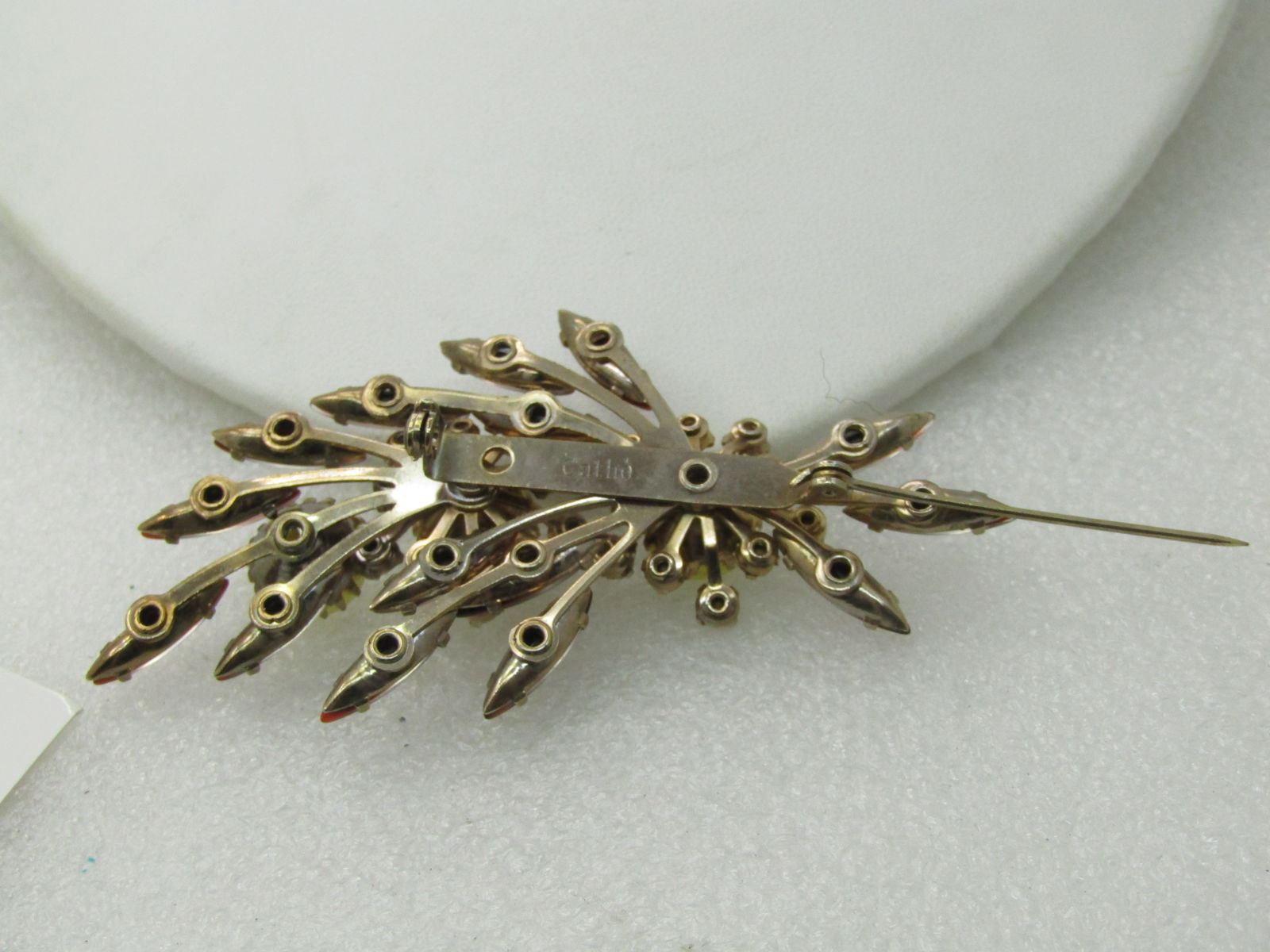 Vintage Cathe Signed Rhinestone Brooch, On Original Card, 3.25" - 5