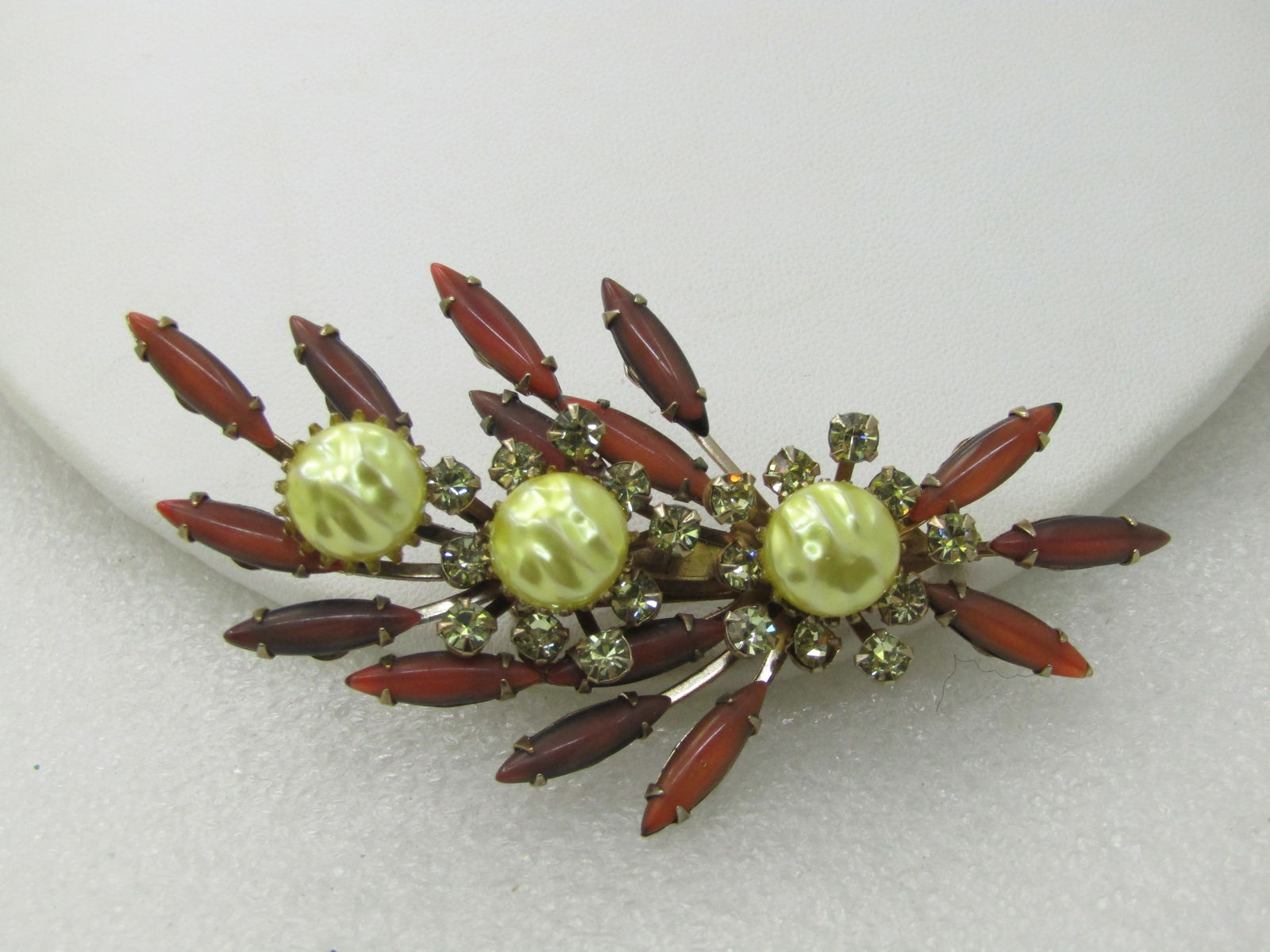 Vintage Cathe Signed Rhinestone Brooch, On Original Card, 3.25" - 6