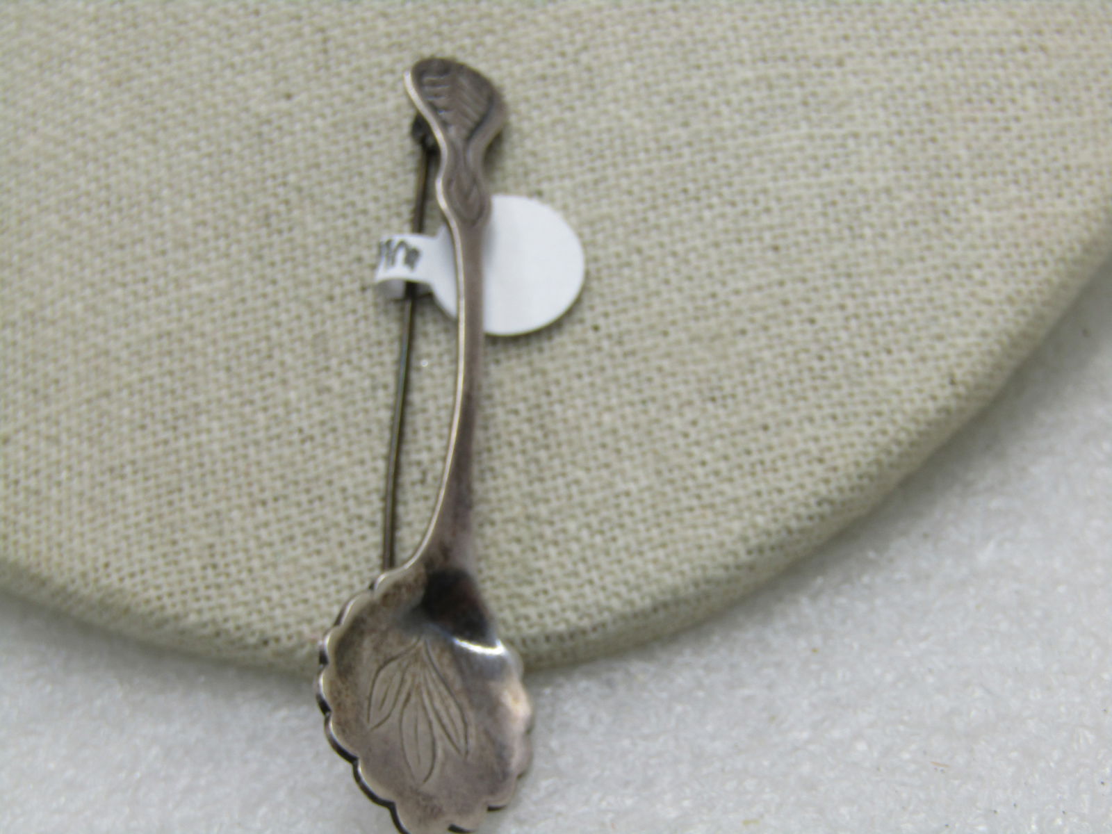 Vintage Sterling Silver Spoon Brooch, Mid-Century, 2.25" - 2