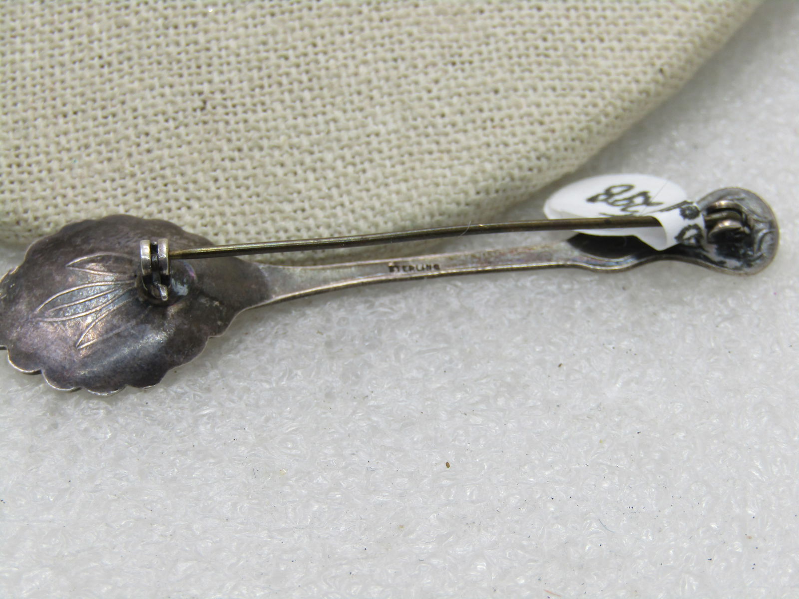 Vintage Sterling Silver Spoon Brooch, Mid-Century, 2.25" - 5