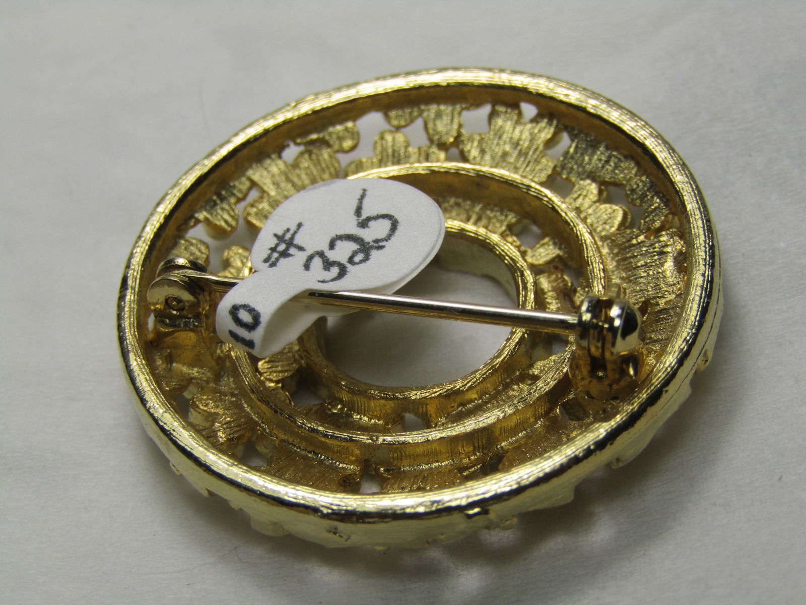 Vintage Forget-Me-Not Brooch, Gold Tone, 1.5" - 5