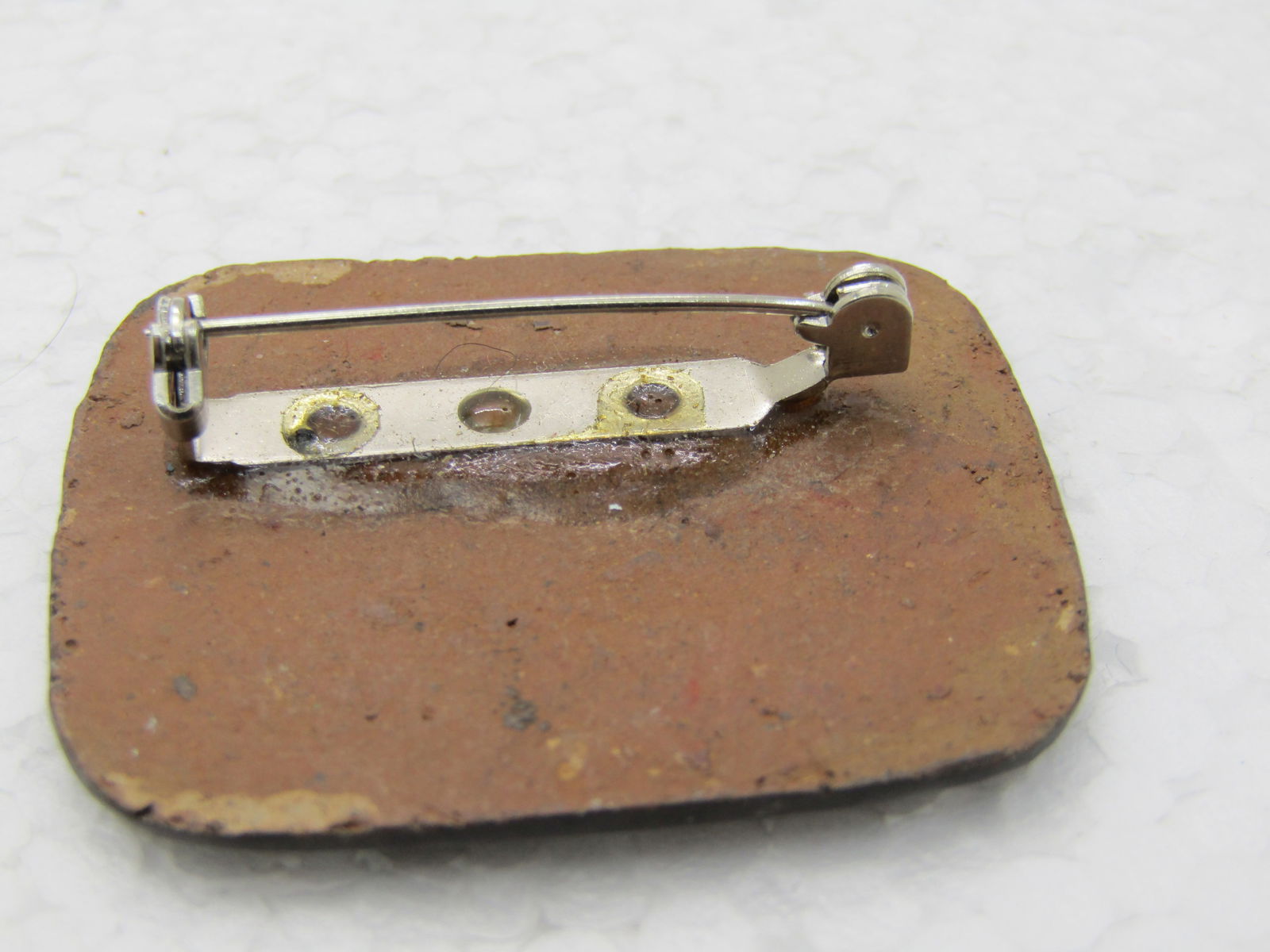 Vintage Southwestern Native American Carved Brooch, 1-5/8 - 5