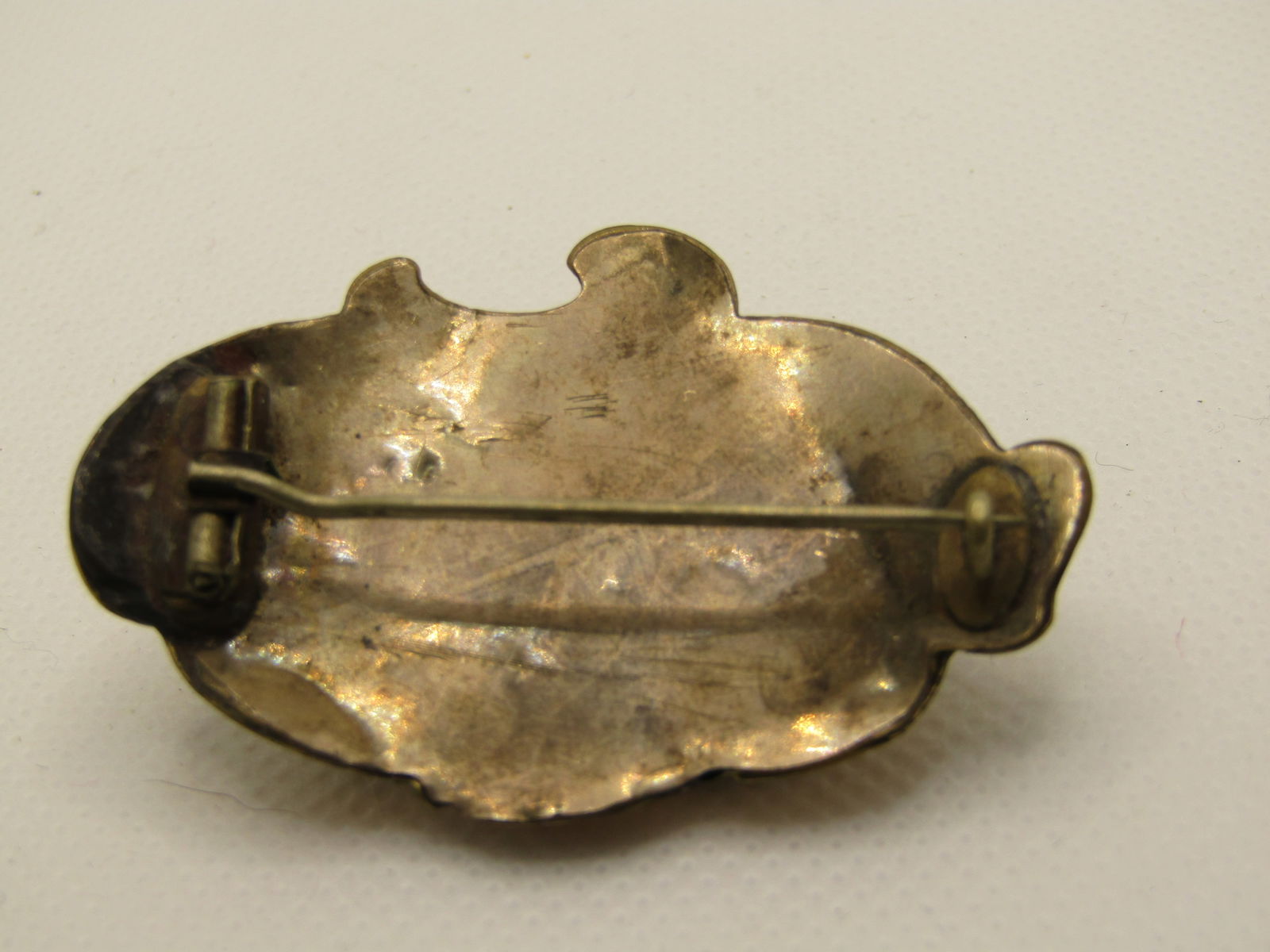 Victorian Raised Brooch, C-Clasp, Damaged on Top. 2" - 5