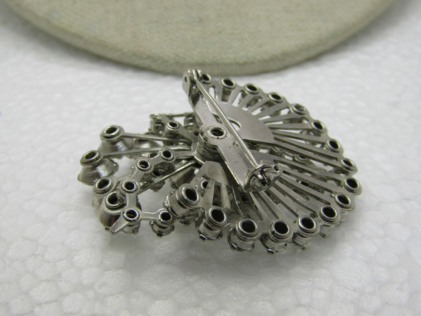 Vintage Art Deco Rhinestone Statement Brooch, 2",1930's- 1940's - 5