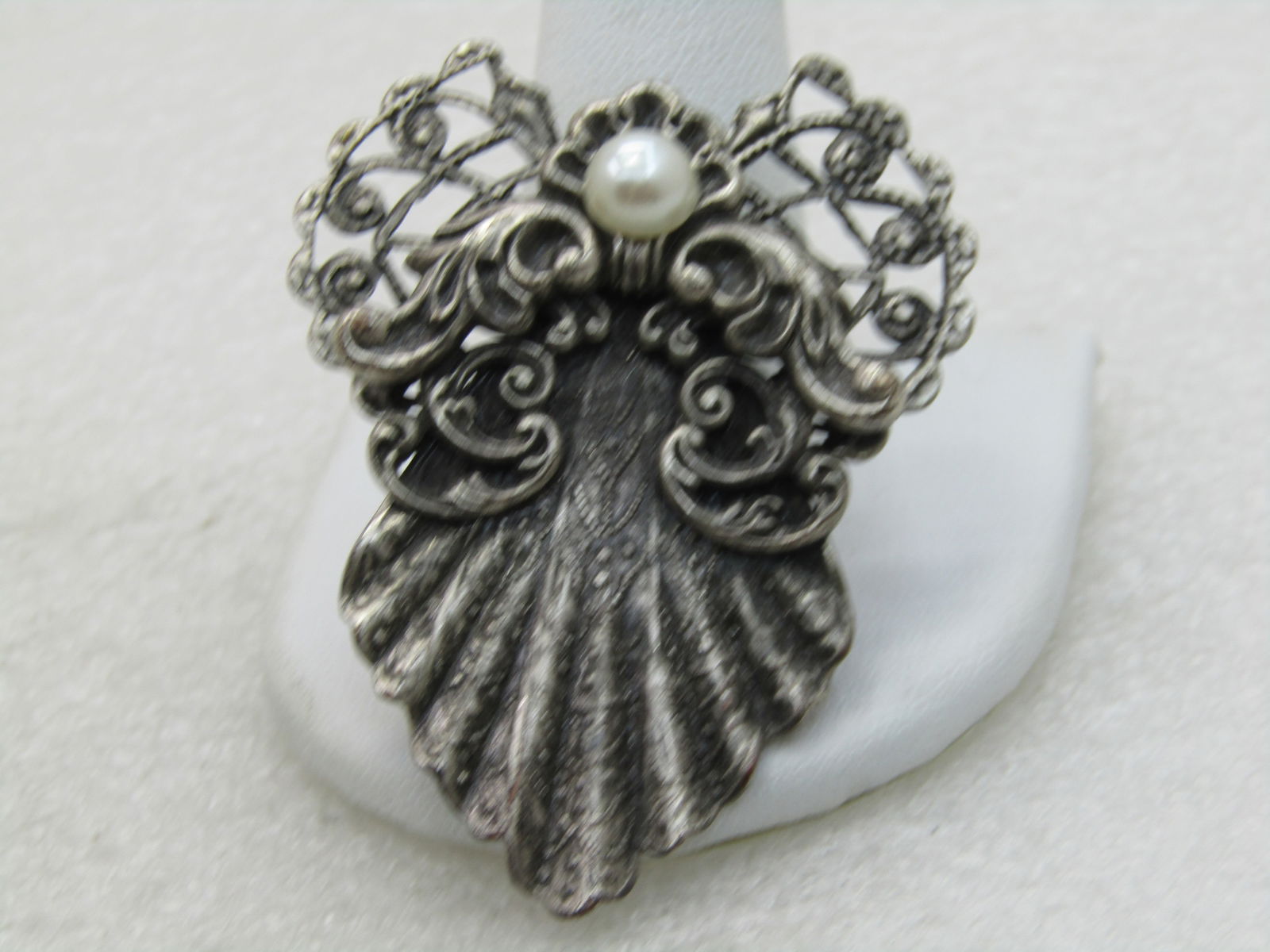 Vintage 1997 Jane Victorian Angel Brooch, 2" - 2