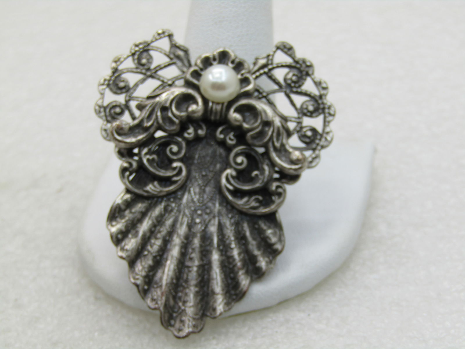 Vintage 1997 Jane Victorian Angel Brooch, 2" - 3