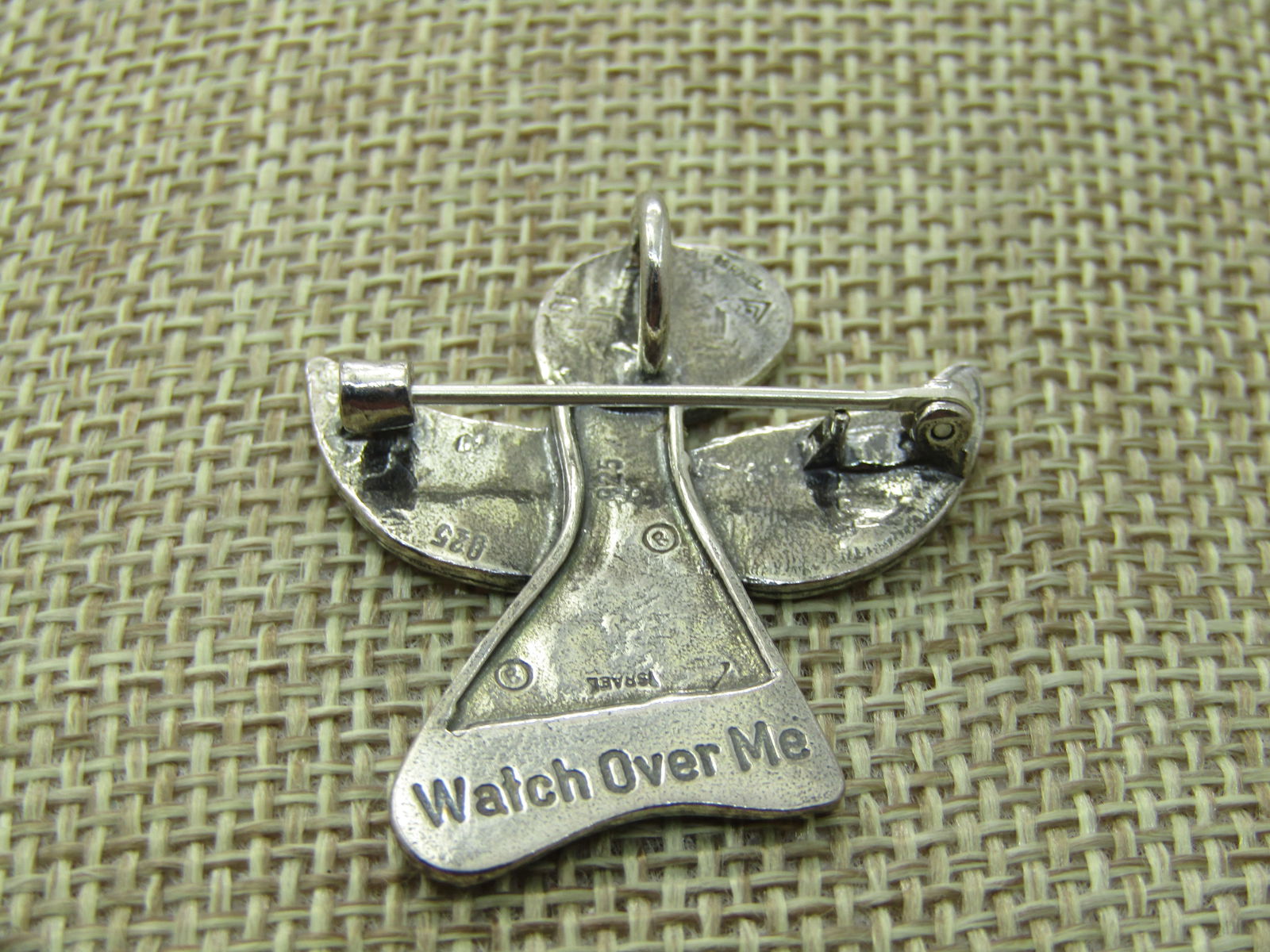 Silpada Sterling Silver Angel Brooch Pendant, Watch Over Me, 1.5" - 4