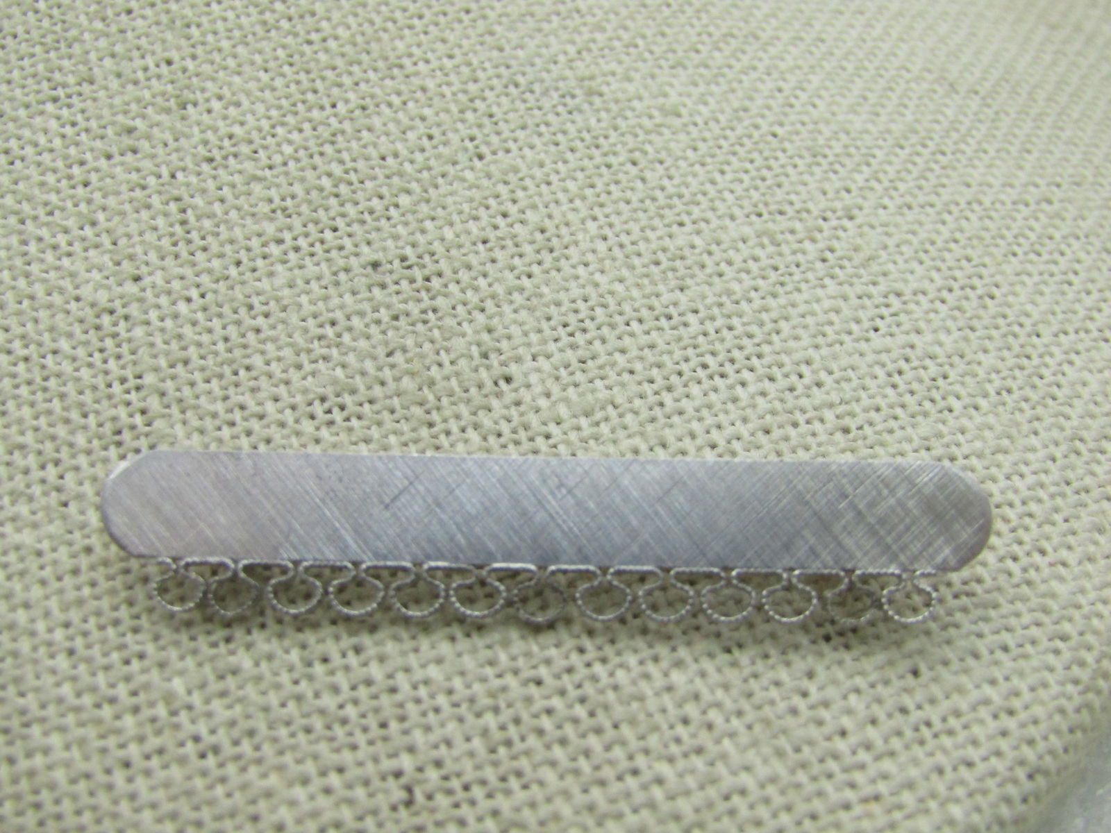 Vintage Sterling Bar Brooch, Can Add Charms, 1-7/8", 3,11 Grams NL - 3