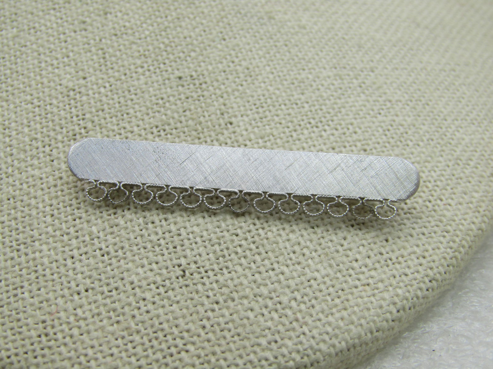 Vintage Sterling Bar Brooch, Can Add Charms, 1-7/8", 3,11 Grams NL - 4