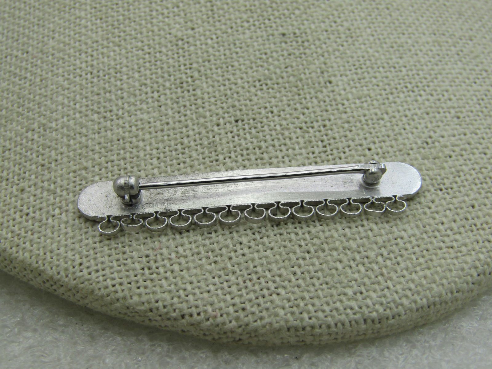 Vintage Sterling Bar Brooch, Can Add Charms, 1-7/8", 3,11 Grams NL - 5