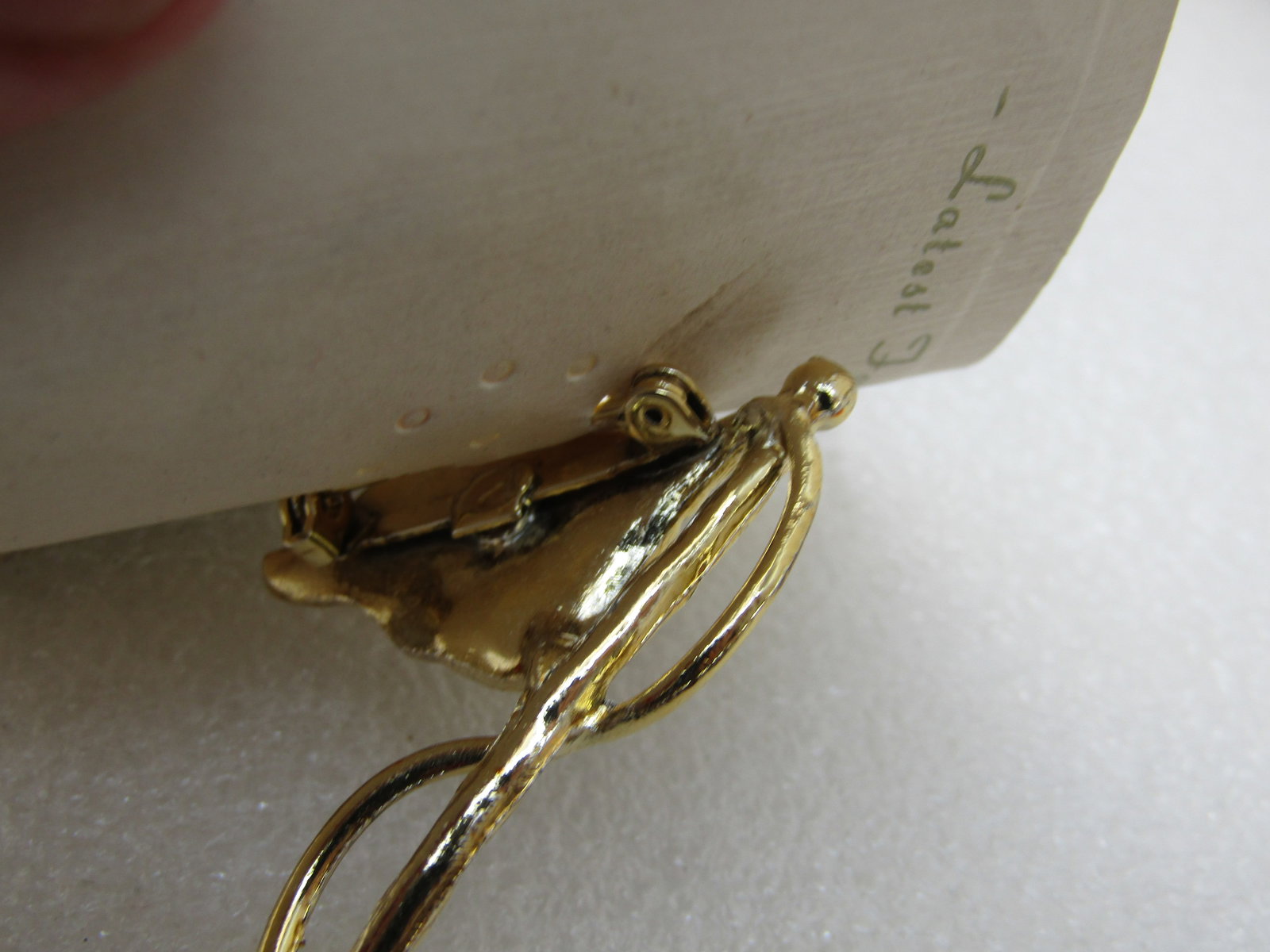 Vintage Blue & Clear Rhinestone USA Flag, Gold Tone, Brooch 2" by 1.5" - 6