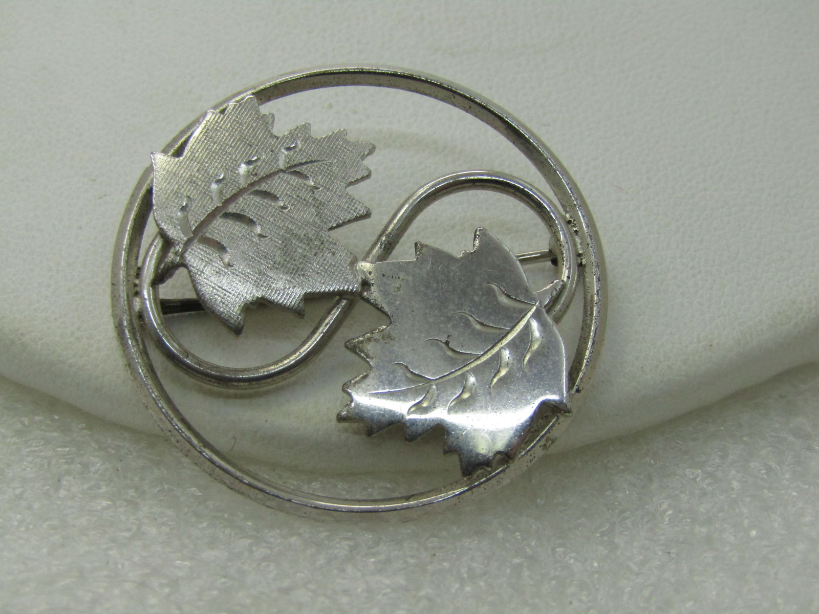 Vintage Sterling Silver Lamode Leaf Brooch, 1.25", 1960's-1970's (1 of 5)