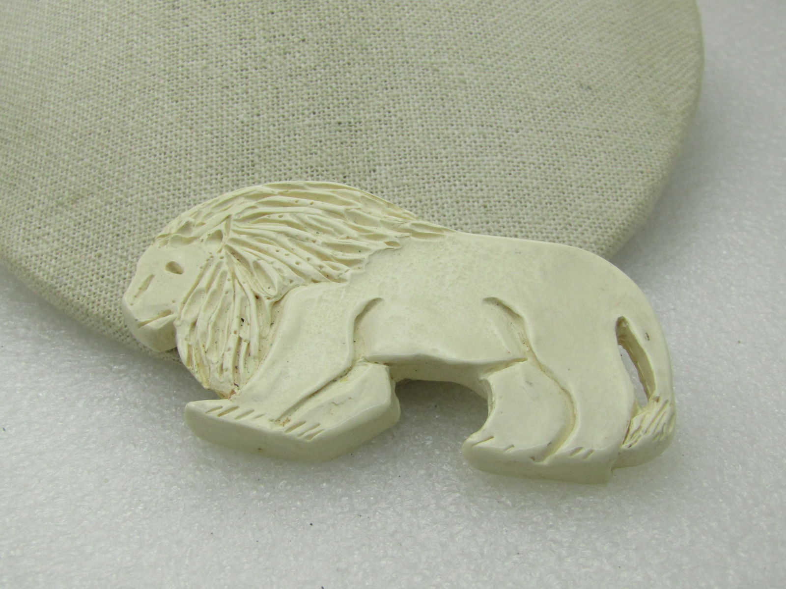 Vintage Hand Made Lion Brooch, 3" - 2